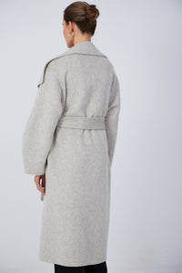 Mulberry silk double-breasted coat
