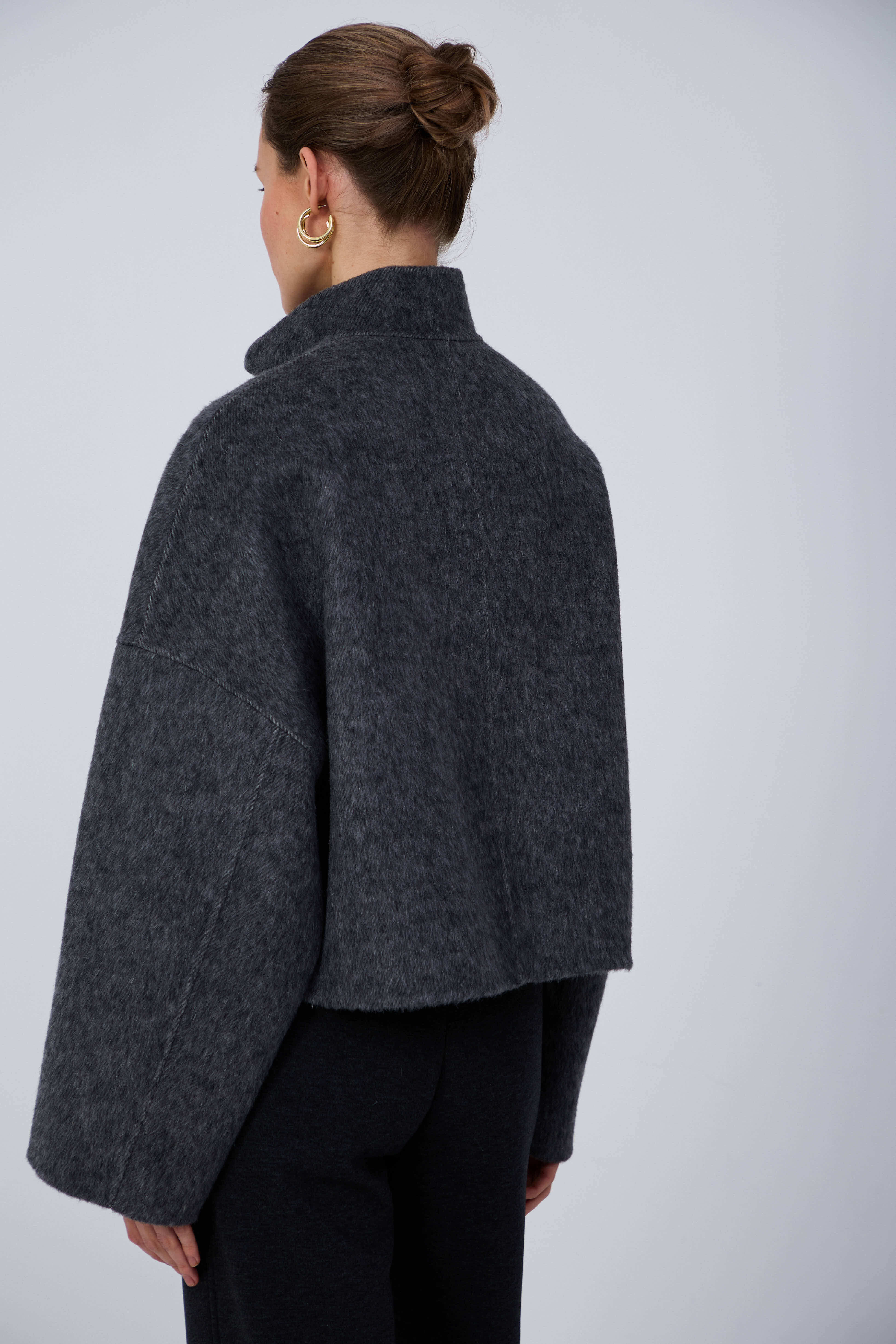 Mulberry silk hand-finished coat
