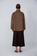 Mulberry silk lined elegant wool coat