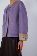 Mulberry silk minimalist wool coat