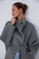 Premium Eastern-inspired relaxed fit wool coat