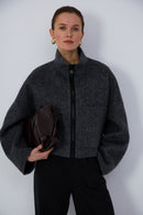 Silk-lined artisan wool coat