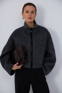 Silk-lined artisan wool coat