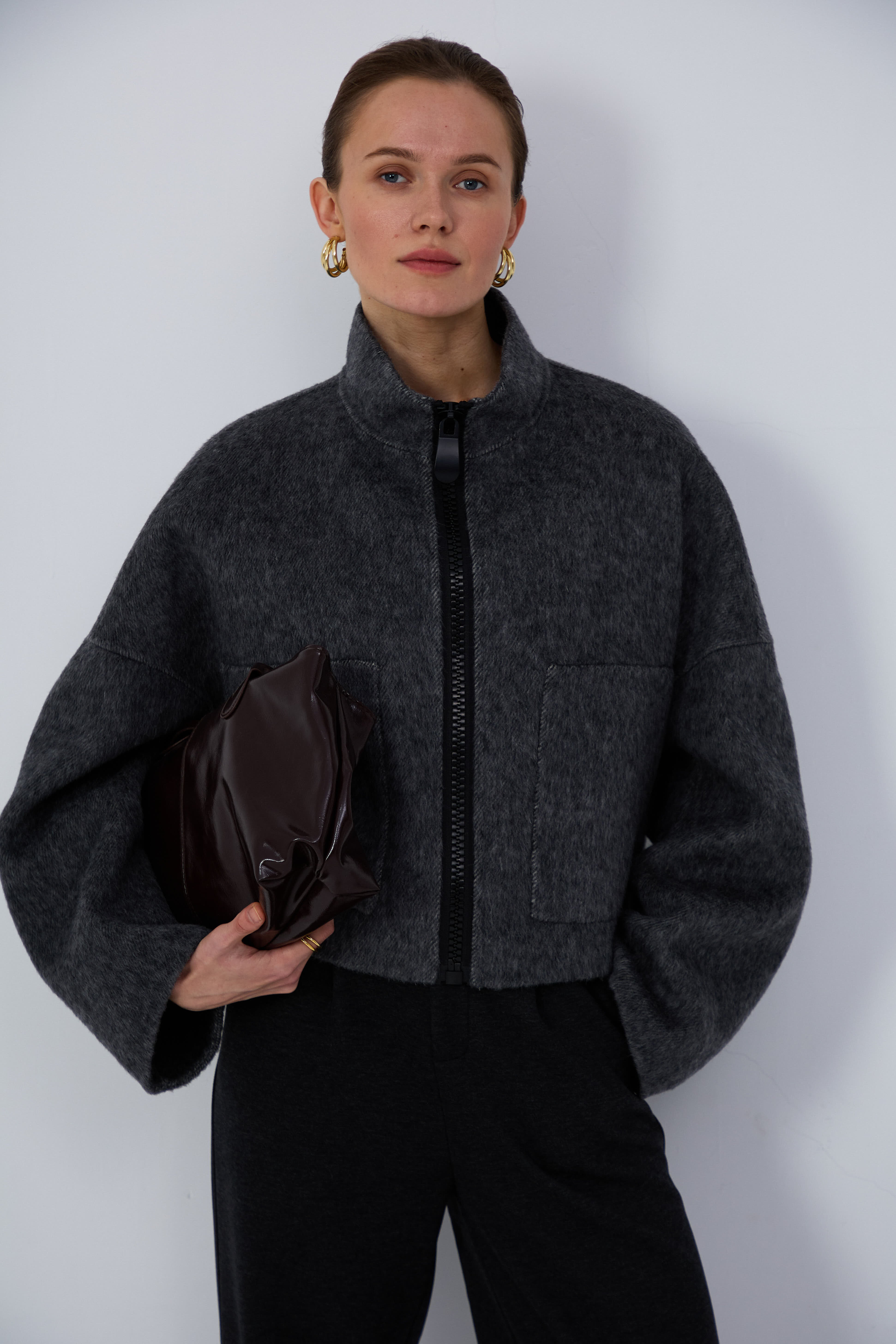 Silk-lined artisan wool coat