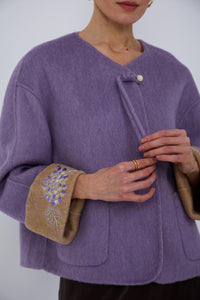 Silk-lined tailored wool coat