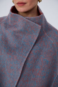 Sophisticated hand-finished long wool coat