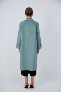 Sophisticated hand-finished wool coat