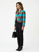 Women's Short Wool Coats With 335 British Blue