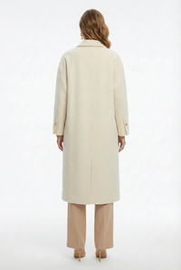 Women's Hand-Finished Wool Coats With 087 White