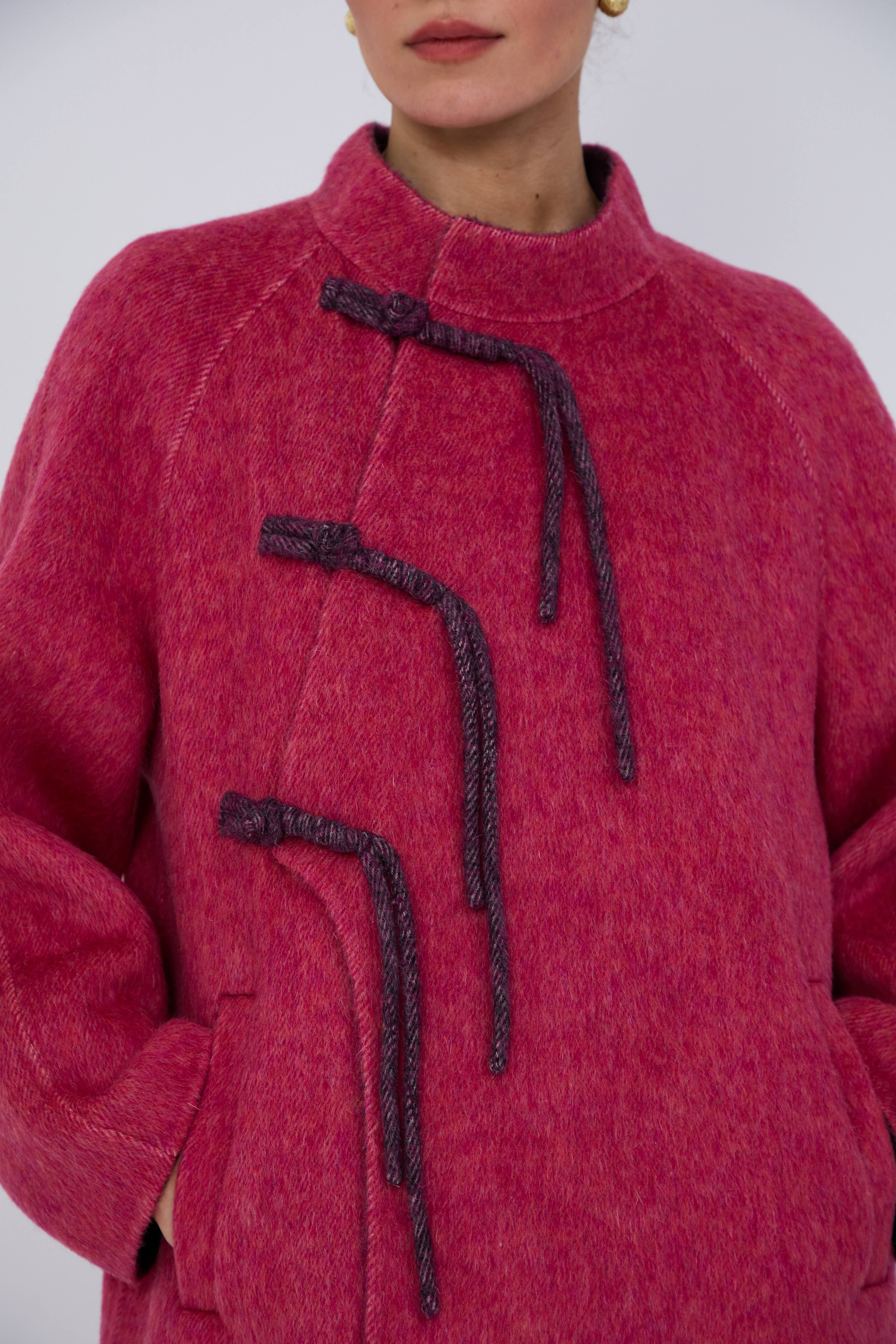 belted wool coat for casual outing