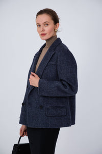 breathable wool coat women