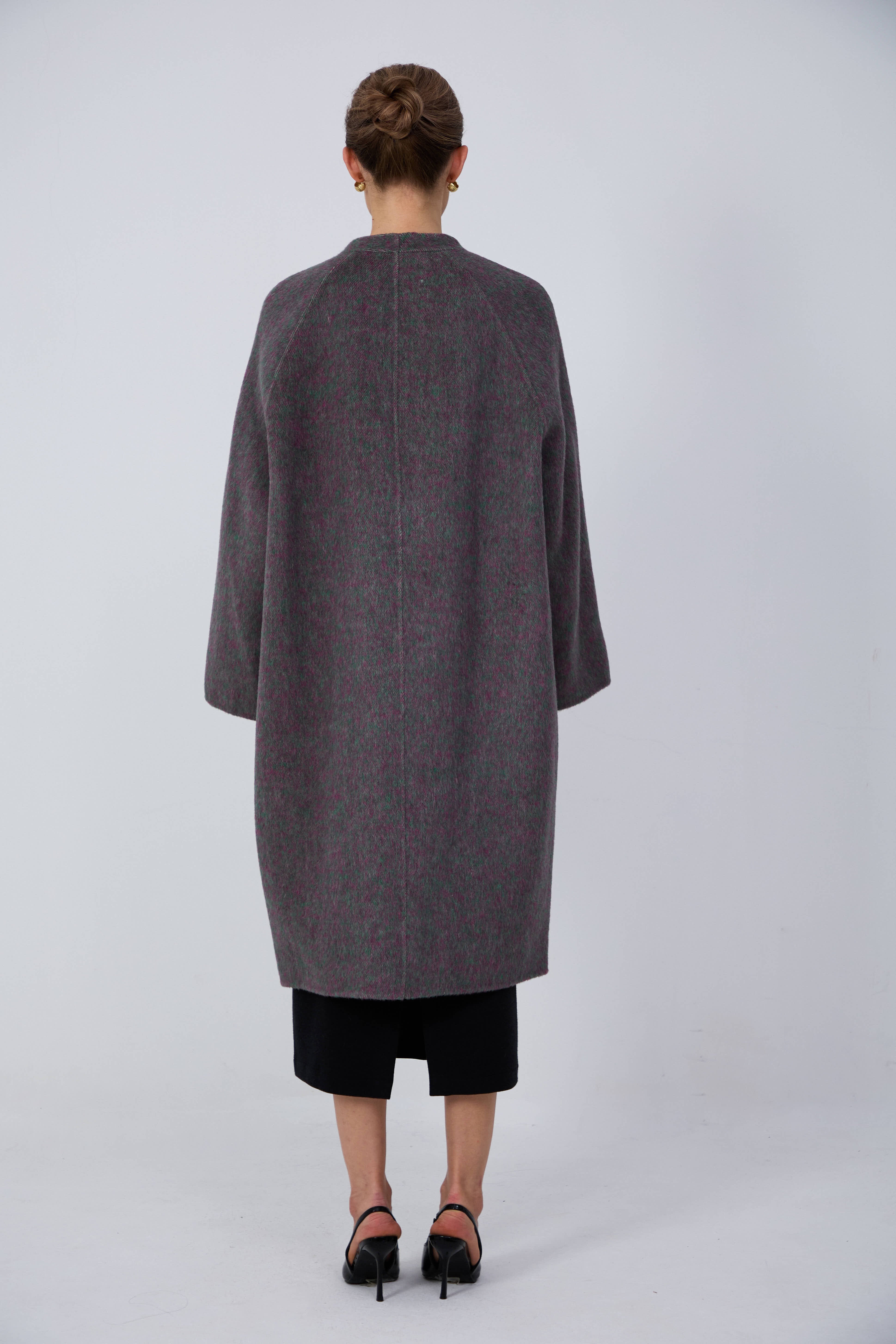 Women's Long Wool Coats With 131 Mid · Red Moss Stone
