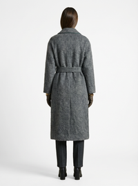 Women's Hand-Finished Wool Coats With 502 Misty Blue Ocean