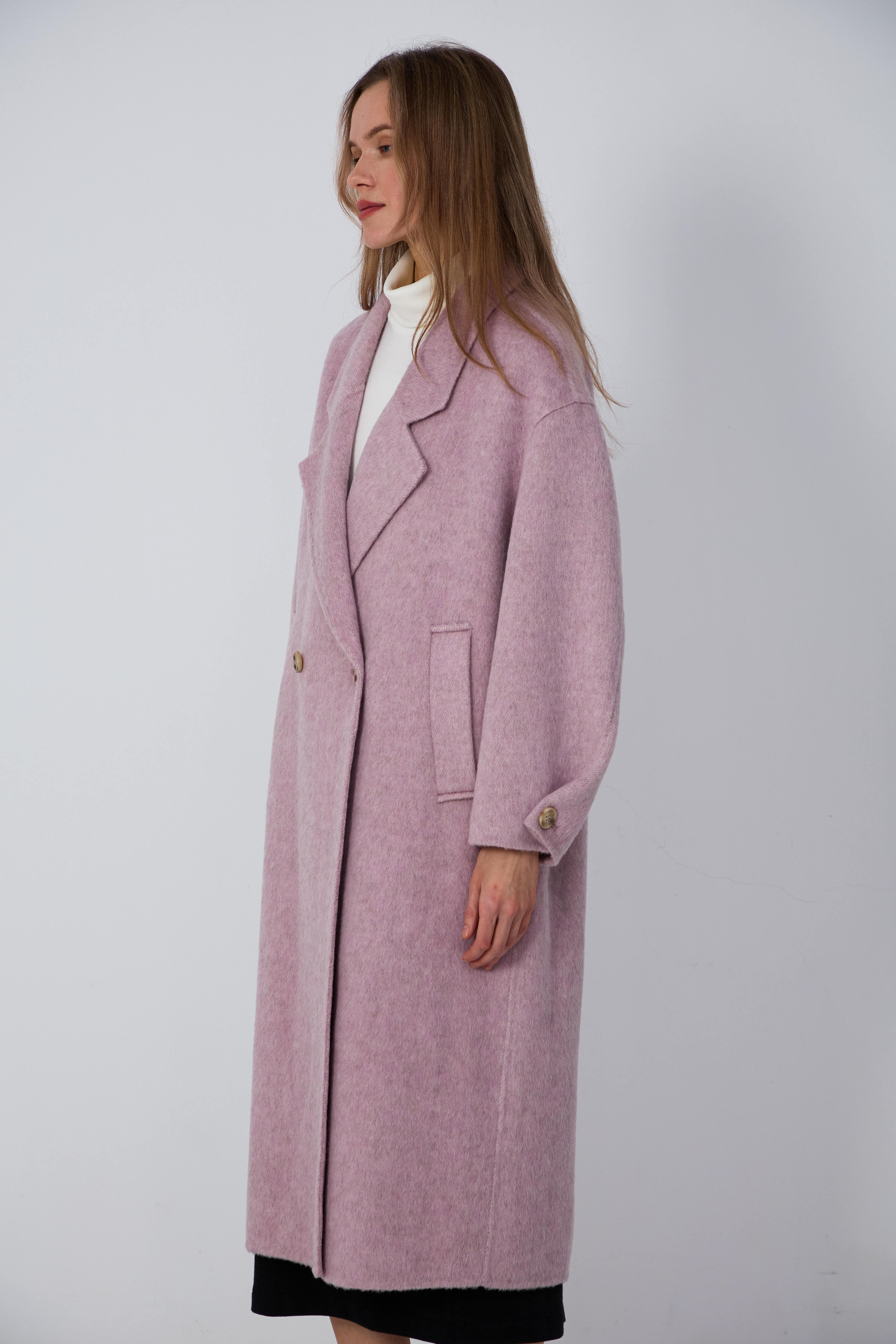 confident feminine wool coats