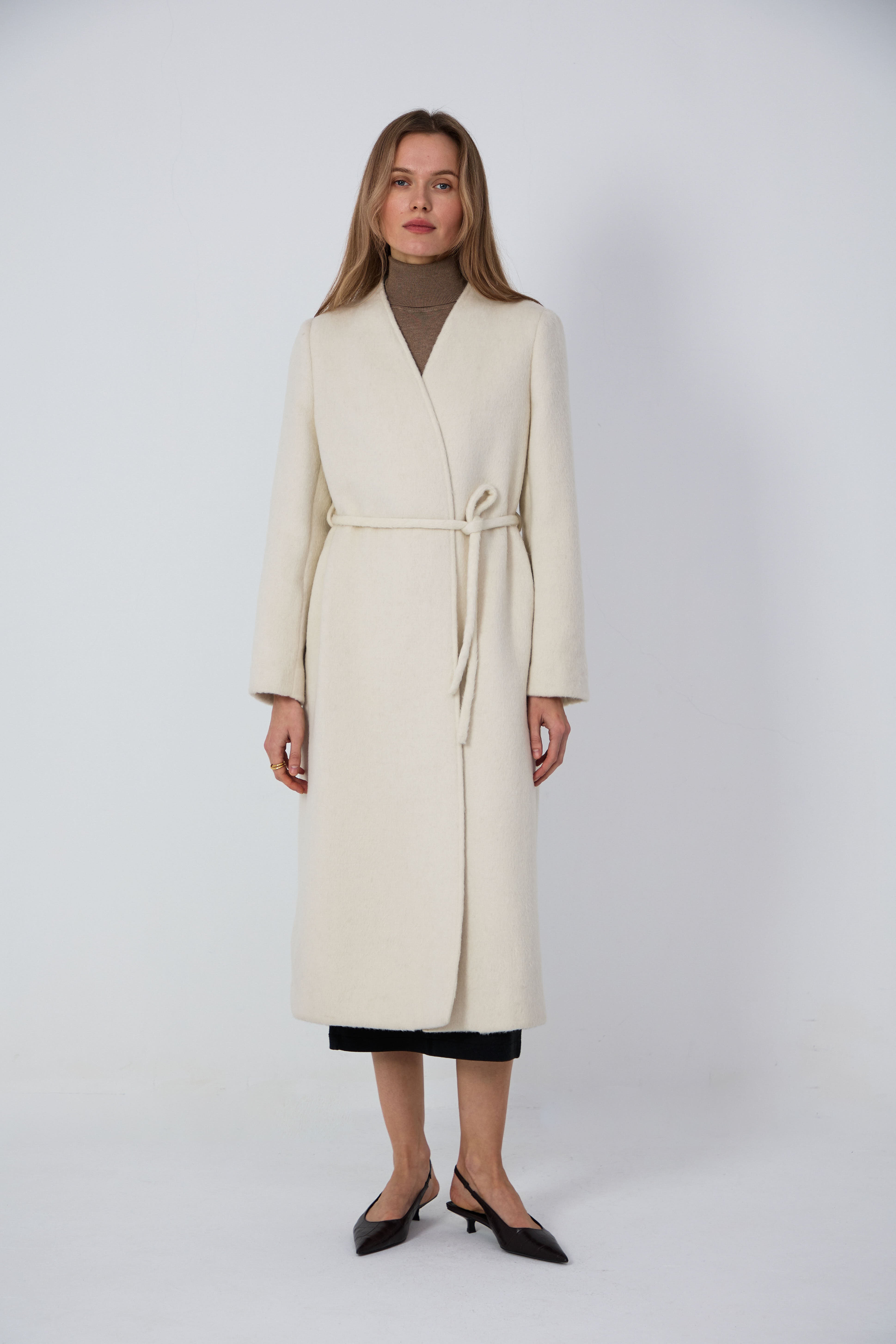 Women's Long Wool Coats With 211 White