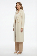 Women's Double-Breasted Wool Coats With 087 White