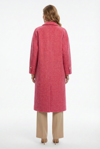 Women's Long Wool Coats With 087 Rose Blush Muse