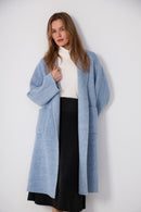 minimalist long wool coats women