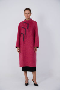 relaxed fit wool coat for travel