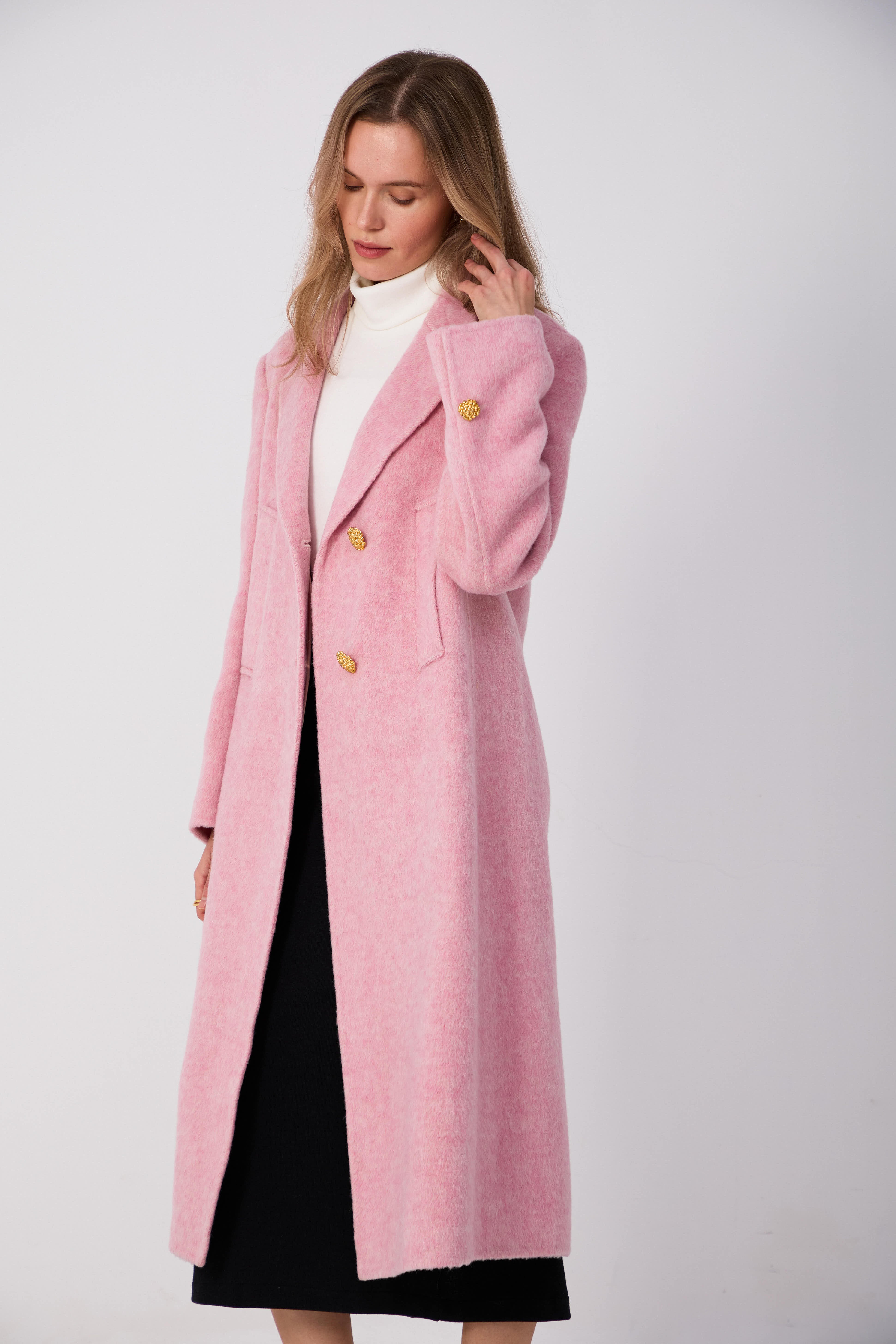 soft touch wool long coats