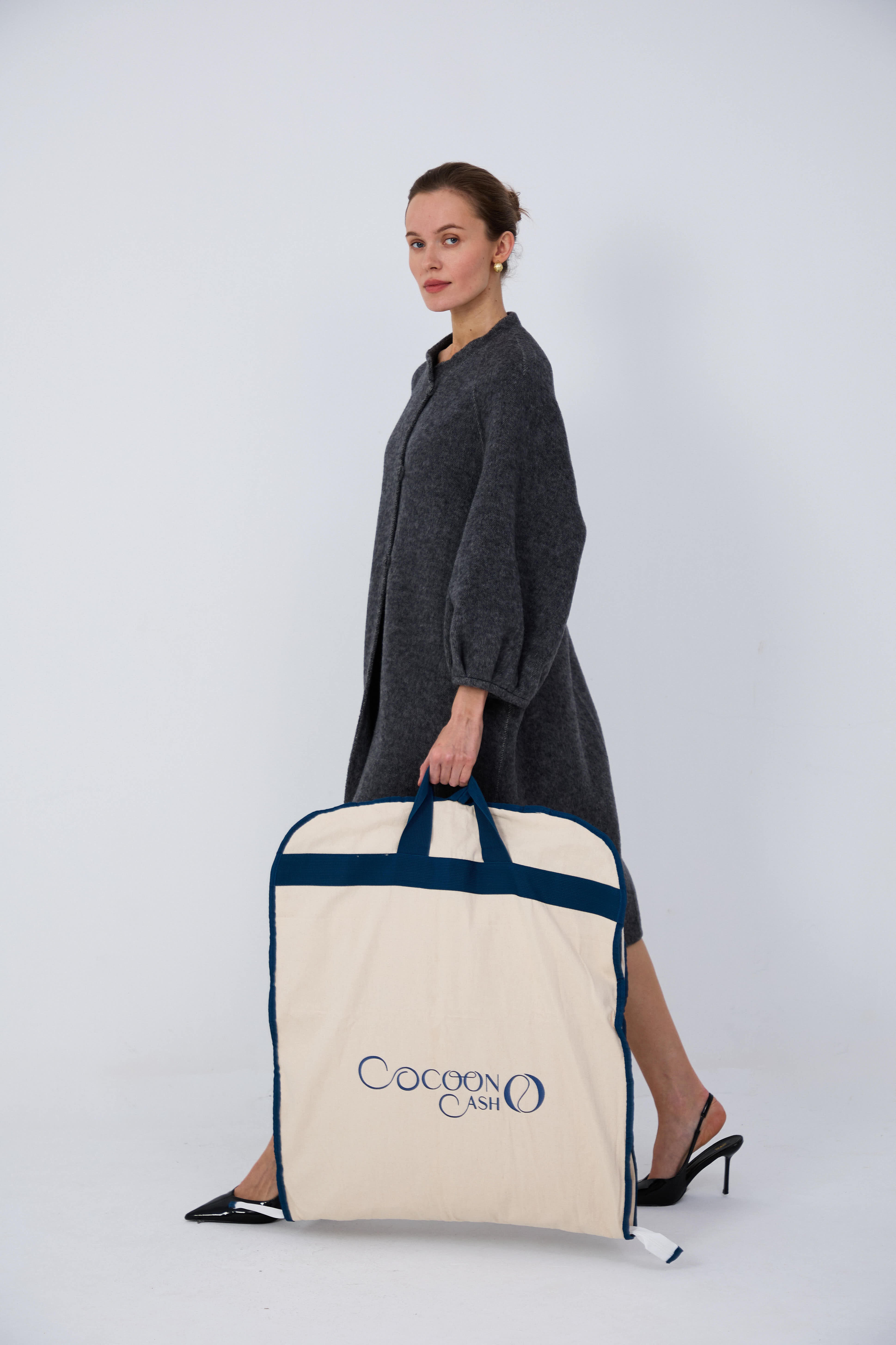 structured wool blend coat